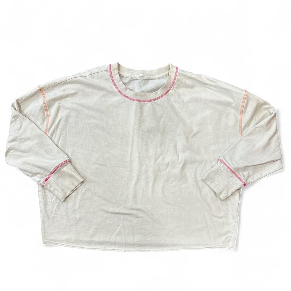 Oversized Crewneck with Colored Seams